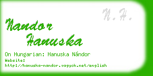 nandor hanuska business card